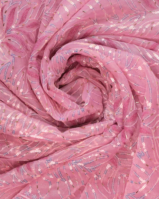 The Blush Pink Saree with Fine Embroidery Work