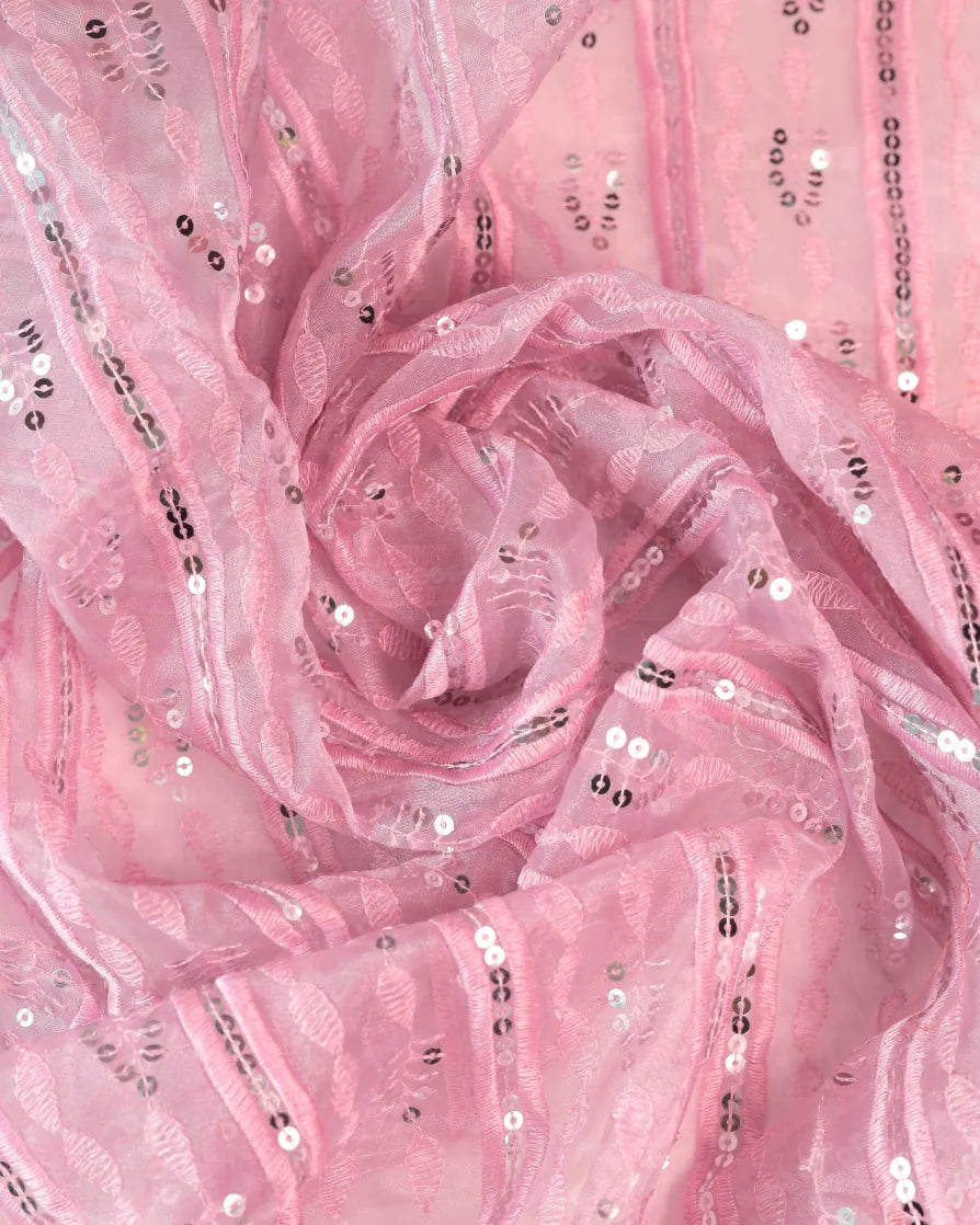 Mauve Pink Saree with Delicate Embroidery Work