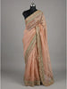 The Blush Beige Crush Tissue Saree with Exquisite Embroidery Work